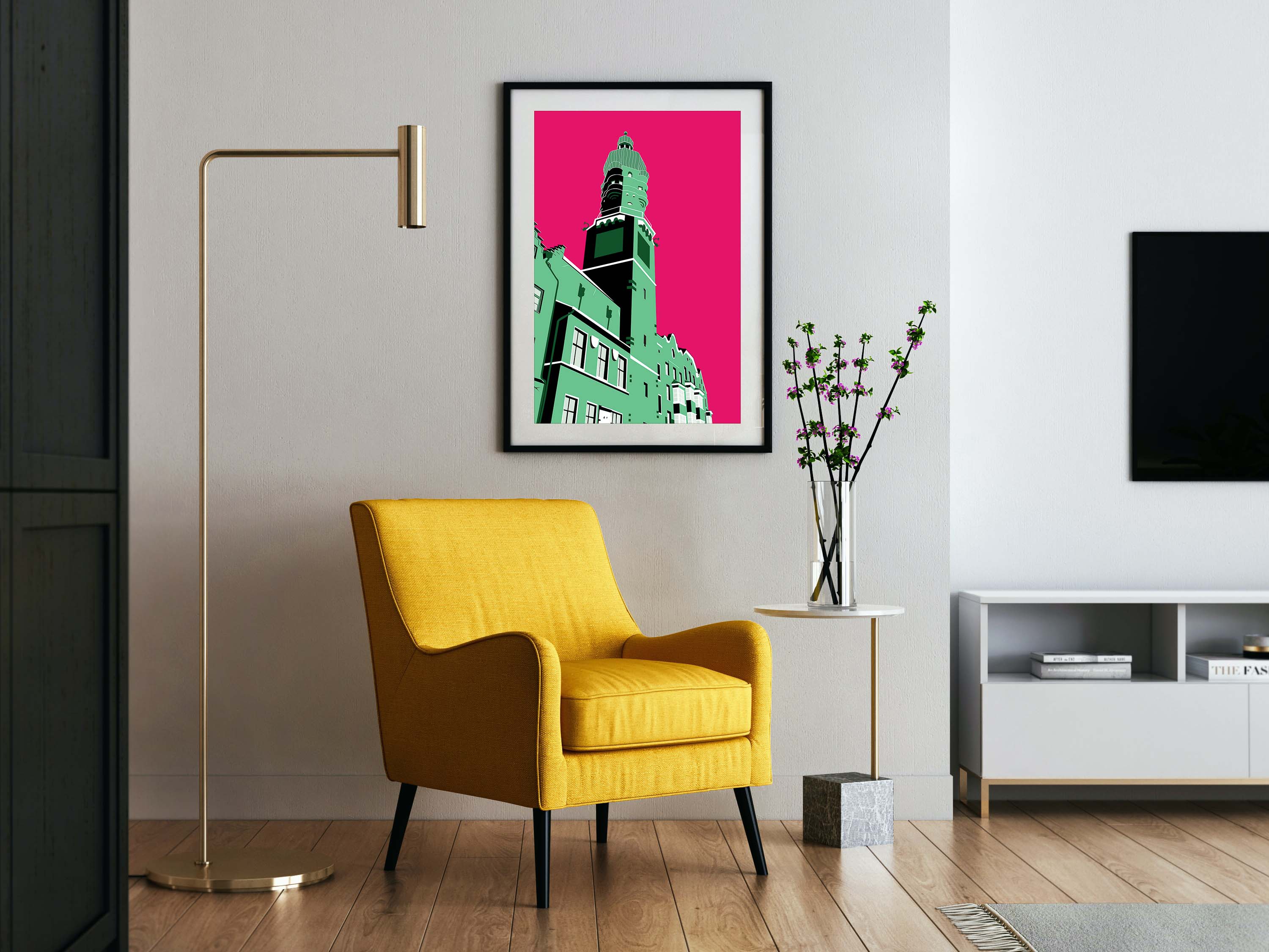 POP Art, Pink and green illustration